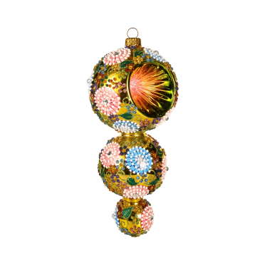 Подвес золото цветы контур WD103K01